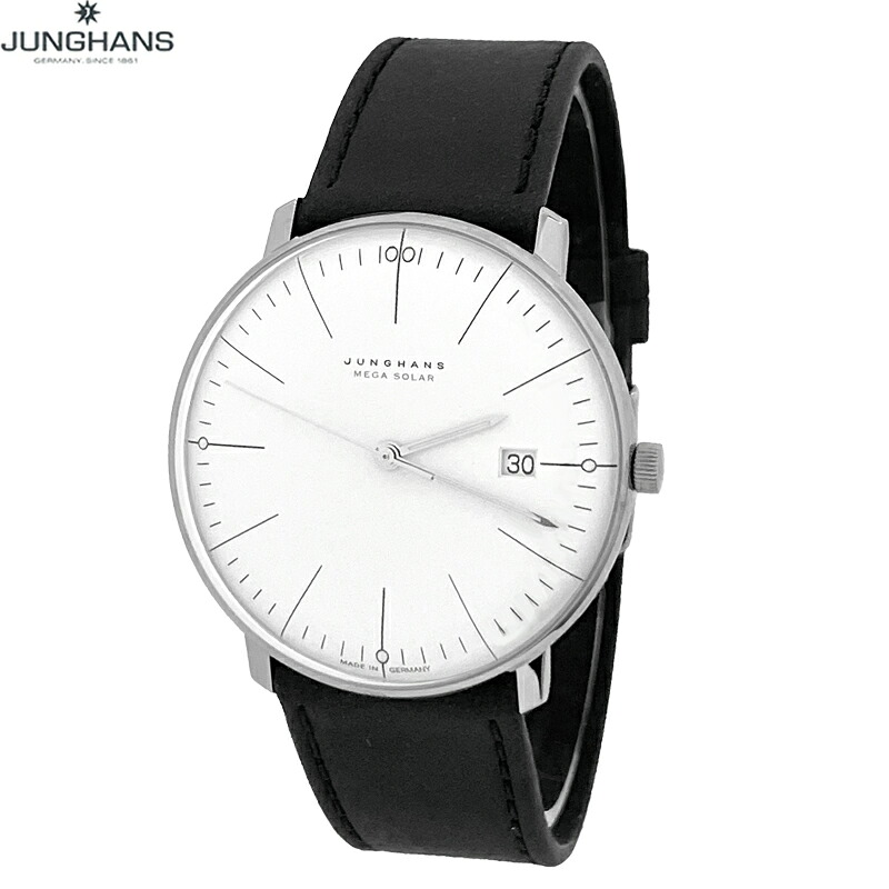 JUNGHANS ユンハンス 腕時計 059/2020.02 マックスビル メガソーラー 38mm 電波時計 ソーラームーブメント サファイアクリスタル メンズ 新品 送料無料|スマートタイム