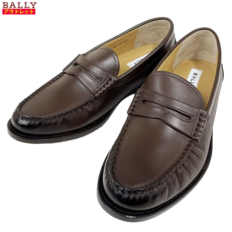 BALLY バリー 新品・アウトレット レザー ローファー ONYX / U804 EBANO ダークブラウン EU6.5 メンズ 25.5cm シューズ 靴 ブランド 並行輸入品|スマートタイム