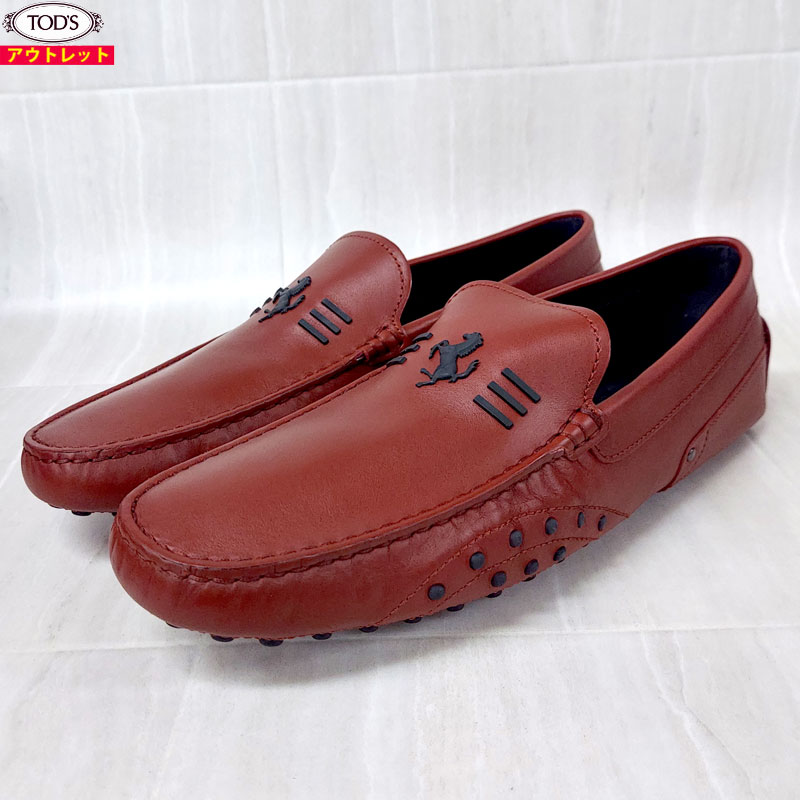 楽天市場】TOD'S Ferrari トッズ フェラーリ 新品・アウトレット ローファー XRM0LR0BS809JH058U サイズ10 29cm  レッド ドライビングシューズ レザー 本革 メンズ シューズ 送料無料 : スマートタイム