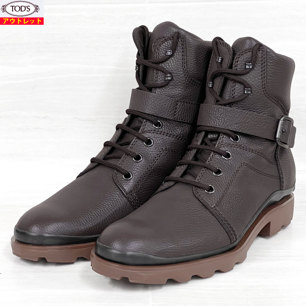 楽天市場】TOD'S トッズ レースアップ アンクル ブーツ ブラウン