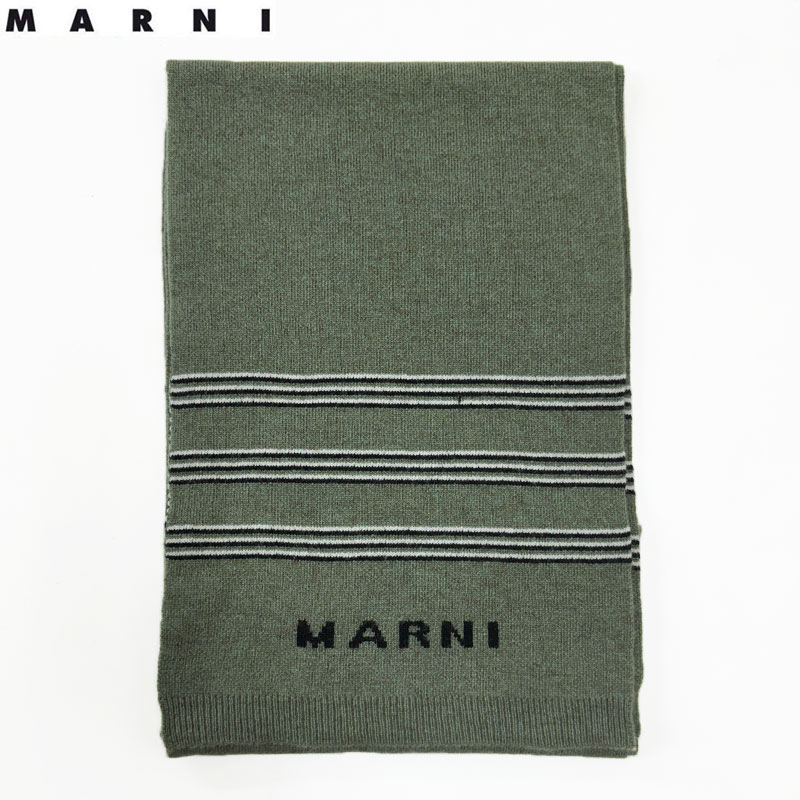 MARNI マルニ 新品 キッズ 編み物消音装置 M01284 M00SZ 0M540 カーキ緑であること ロゴタイプ 羊毛 カシミヤ 混 貨物輸送無料 並行輸入品