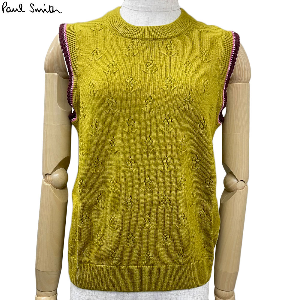 極点スミス Paul Smith 新品 トップス 編み物 限りない M2R 339N L31111 洋芥子 絨毛 綿織物 レディース XS~M 並行輸入品 貨物輸送無料 トップス-ベスト・ジレ