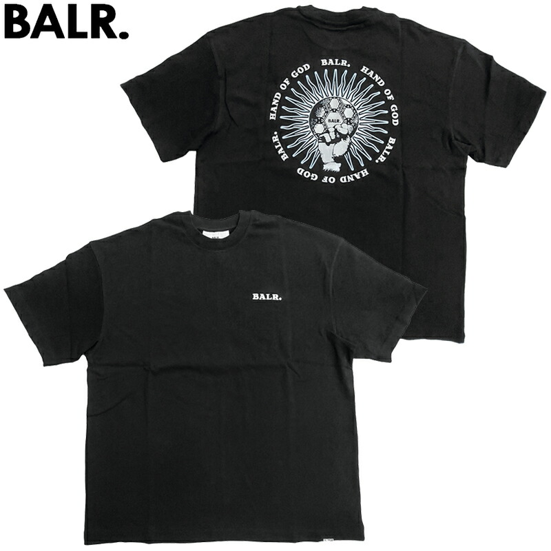 BALR. ボーラー 新品 半袖 Tシャツ B1112.1316 NAME GOLT BOX T-SHIRT 黒 ブラック M～XL 丸首 クルーネック クリックポストで送料無料