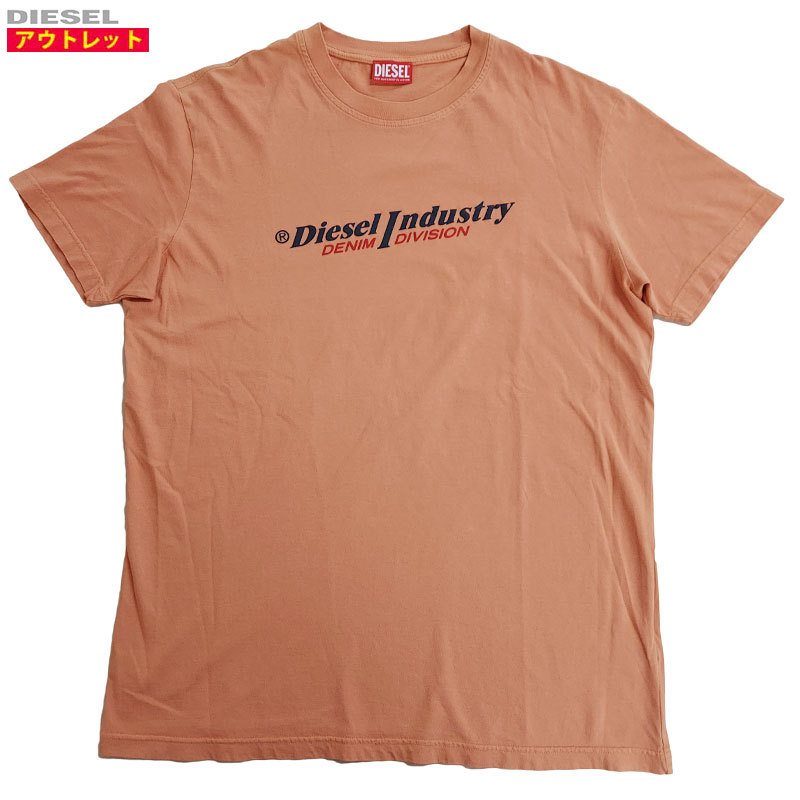 DIESEL ディーゼル 新品・アウトレット 半袖 Tシャツ A03741 0PITA 3BT サイズXXL メンズ オレンジ 丸首 クルーネック クリックポスト送料無料