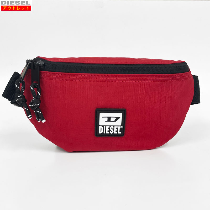未使用品 DIESEL ディーゼル ビッグDロゴ ボディバッグ 未使用に近い】DIESEL ディーゼル ボディバッグ 刺繍 ロゴ ブラック
