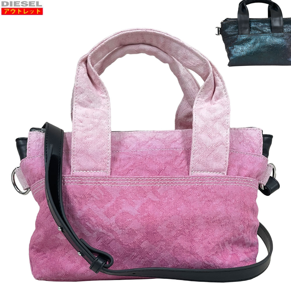 ✨極美品✨ DIESEL ディーゼル 2way デニム 本革　バッグ 希少 ✨極美品✨ DIESEL ディーゼル 2way デニム 本革 バッグ 希少