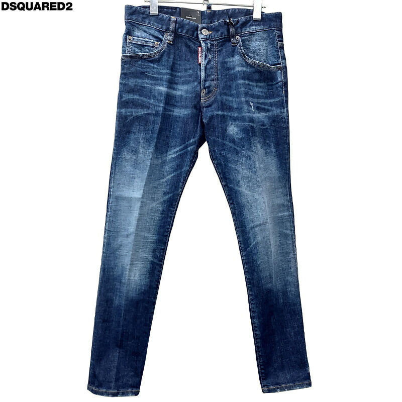 20AW★DSQUARED2 Skater デニム ダメージ加工 46　C787 Skater ディースクエアードS74LB0486 デニム ダメージ加工 M〜L