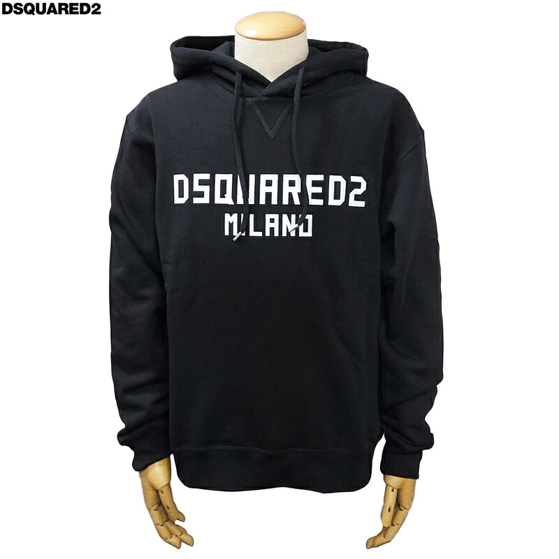 DSQUARED2 メープルロゴ パーカー ブラック ディースクエアード