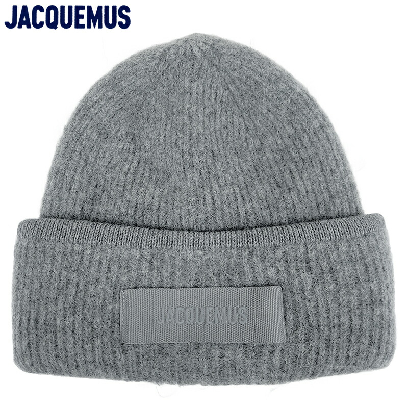 JACQUEMUS ジャックムス 新品 ニット帽 ACU00666AK00227 ダークグレー リブ ビーニー レディース 並行輸入品 クリックポストで送料無料
