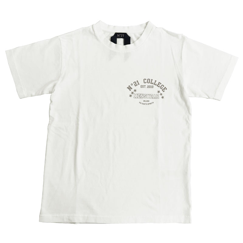 ヌメロ ヴェントゥーノ N°21 新品 半袖 Tシャツ 23E N1M0 F051 4003 白 XL ホワイト 丸首 クルーネック 並行輸入品 クリックポストで送料無料