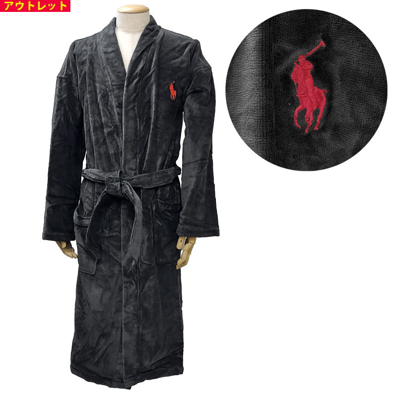 POLO RALPH LAUREN ポロラルフローレン 新品・逃げ口 バスローブ 綿織物 RL91PB 黒いこと メンズ 大きさS/M スリープウェア 化粧着 貨物輸送無料 並行輸入品