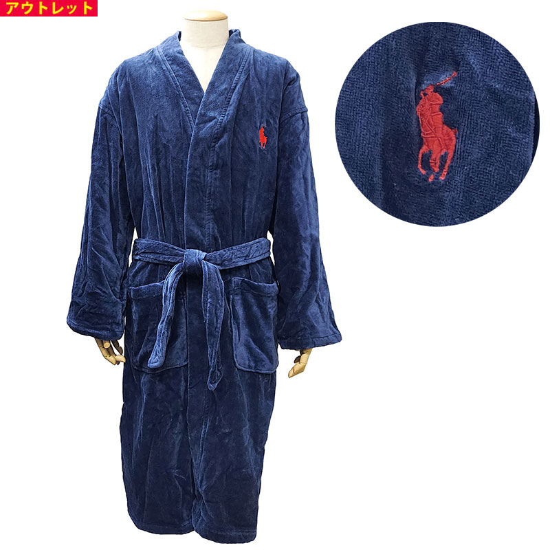 POLO RALPH LAUREN ポロラルフローレン 新品・逃げ口 バスローブ 綿織物 RL91NY 米国海軍 メンズ 大きさS/M スリープウェア 化粧着 貨物輸送無料 並行輸入品