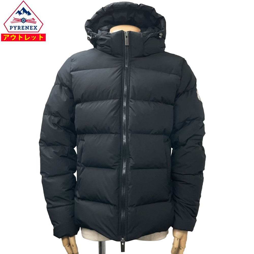 PYRENEX ピレネックス 新品・アウトレット ダウンジャケット HMW012 BLACK SPOUTNIC MINI RIP STOP2 Mサイズ ブラック メンズ アウター