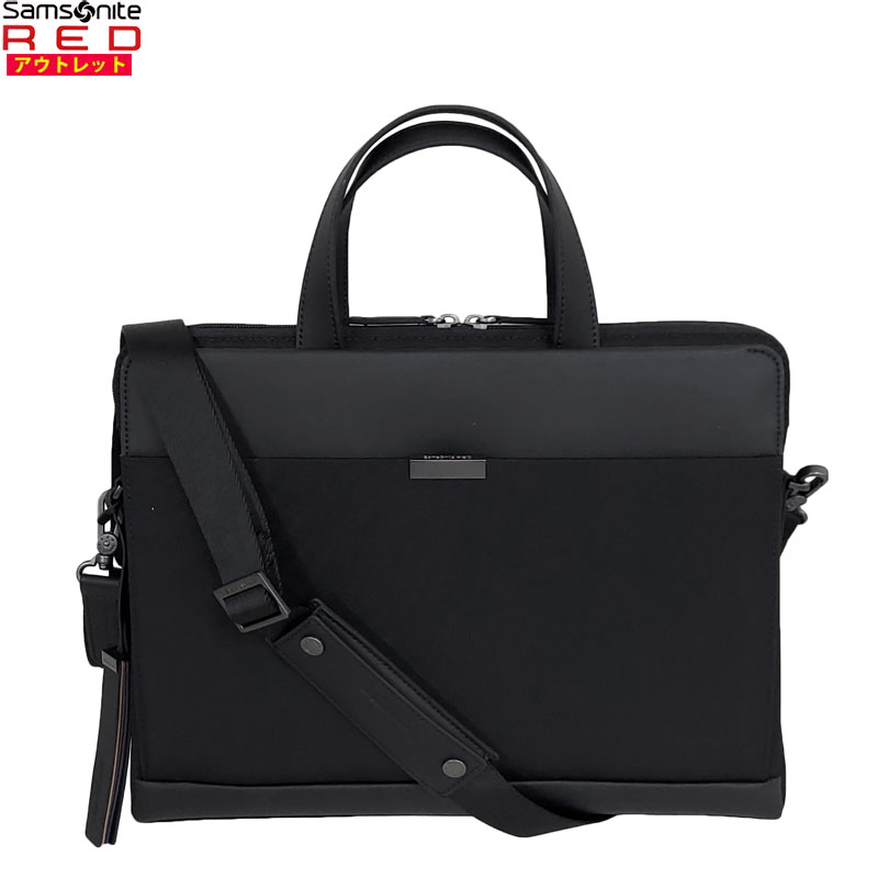 サムソナイトレッド 新品・アウトレット ブリーフケース TILLOU GA6*09002 ブラック スリム ショルダー付き Samsonite RED ビジネスバッグ ラップトップ PCバッグ ブランド メンズ 通勤 入社祝い 鞄 並行輸入品