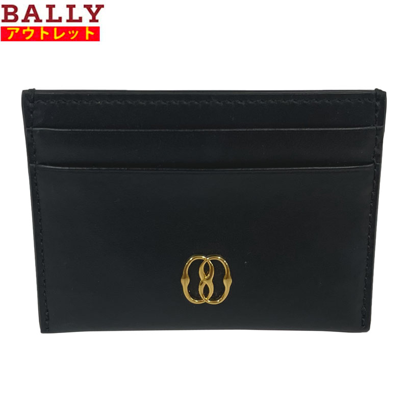 【百貨店大売り出し・30％OFF 3,960円引っ張ること】BALLY バリー 新品・逃げ口 MLB00S VT383 U9010 表象 歌留多容れもの 歌留多保持者 黒いこと なめし革 レディース 並行輸入品 貨物輸送無料