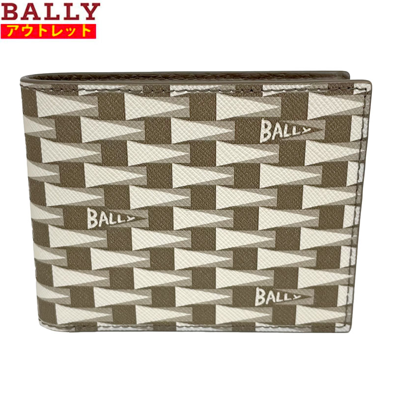 BALLY バリー 新品・アウトレット MLW05H TP047 I8N0P 二つ折り財布 レザー グレージュ メンズ 並行輸入品 送料無料
