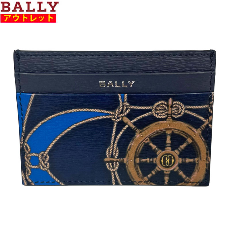 BALLY バリー 新品・アウトレット MLB01U VT617 1506P カードケース カードホルダー ネイビー レザー メンズ 並行輸入品 送料無料|スマートタイム