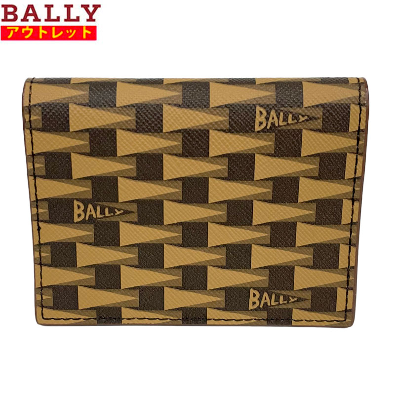 BALLY バリー 新品・アウトレット MLB02A TP047 I8D4O 二つ折りカードケース ブラウン系 メンズ レディース ユニセックス 並行輸入品 送料無料|スマートタイム