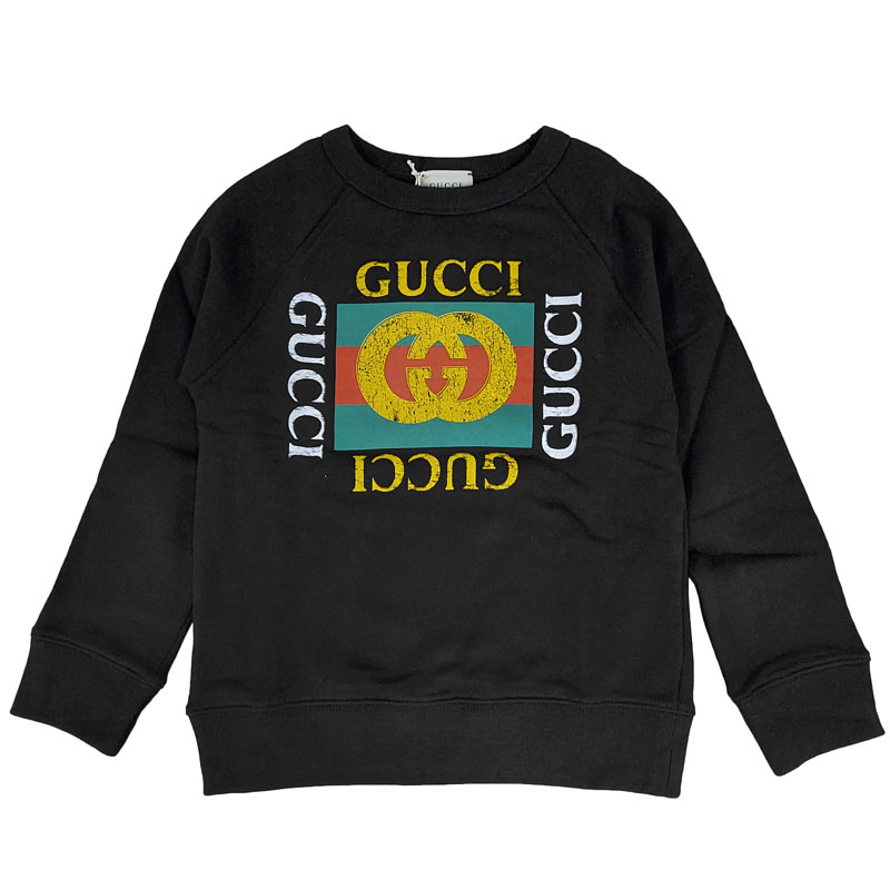 GUCCI　グッチ　グレー　ロゴ　トレーナー　ワンピース　キッズスウェット GUCCI グッチ グレー ロゴ トレーナー ワンピース キッズスウェット
