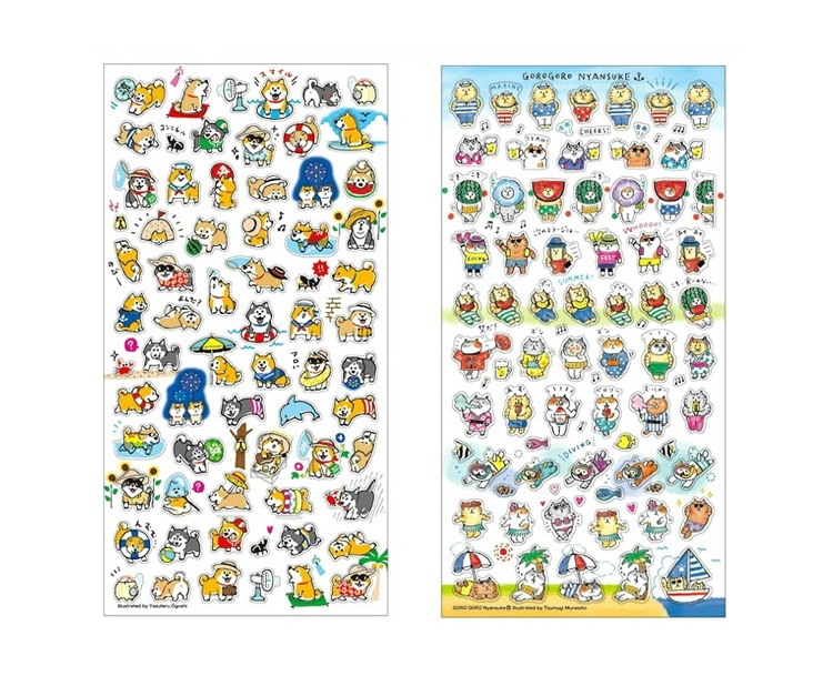アニマルカフェ キャラクターシール Amazon.co.jp: パピアプラッツ yoko フレークシール アニマル