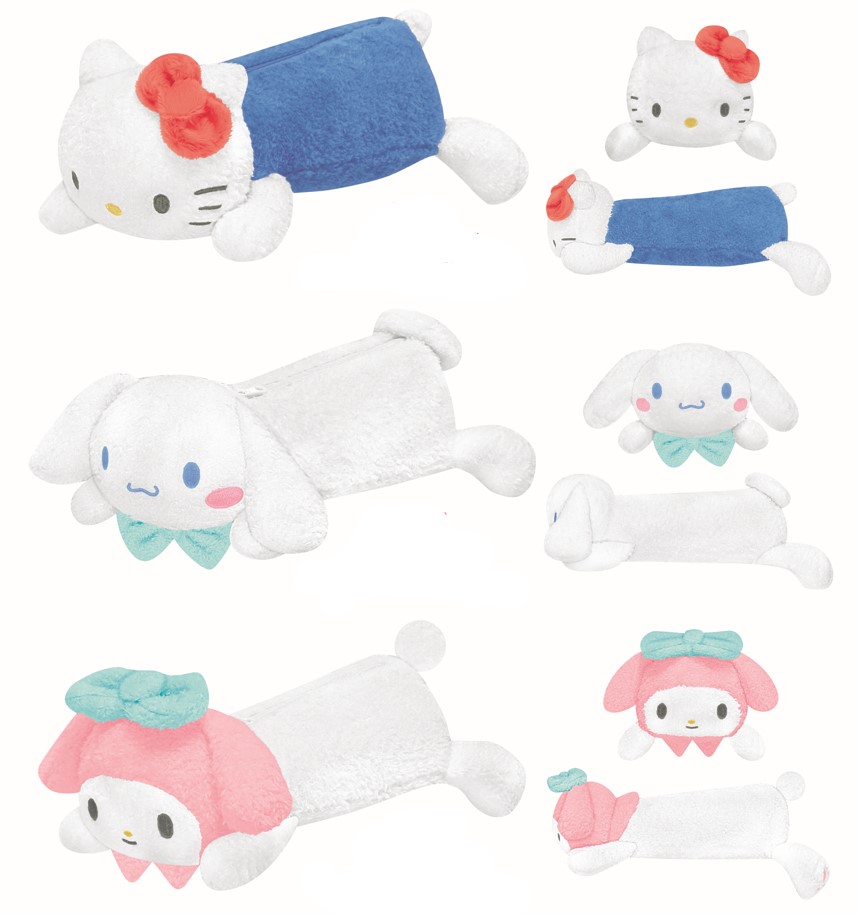サンリオキャラクターズ くたっとぬいぐるみペンポーチ kmo_305028_305034 サンリオキャラクターズグッズ ハローキティぬいぐるみペンポーチ KAMIOJAPAN カミオジャパン pen pouch Hello Kitty goods(全7柄セットのみ送料無料)|SmartZakka