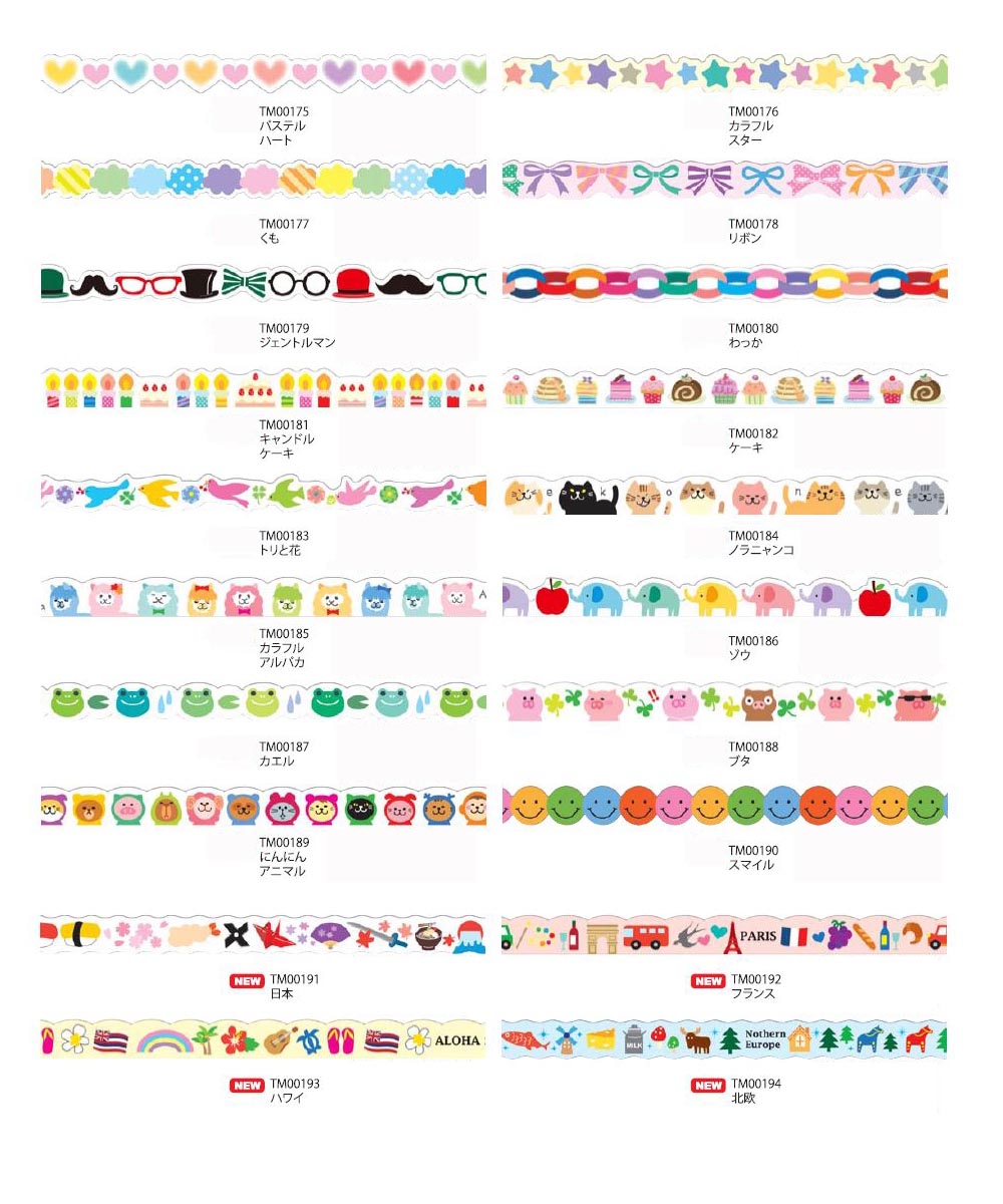 楽天市場 Tm 194 細身ナミナミdeco 型抜きマスキングテープ日本製 約8mm 40mmf 8m Naminamideco Masking Tape Out Cut Masking Tape メール便可 Fs04gm Smartzakka