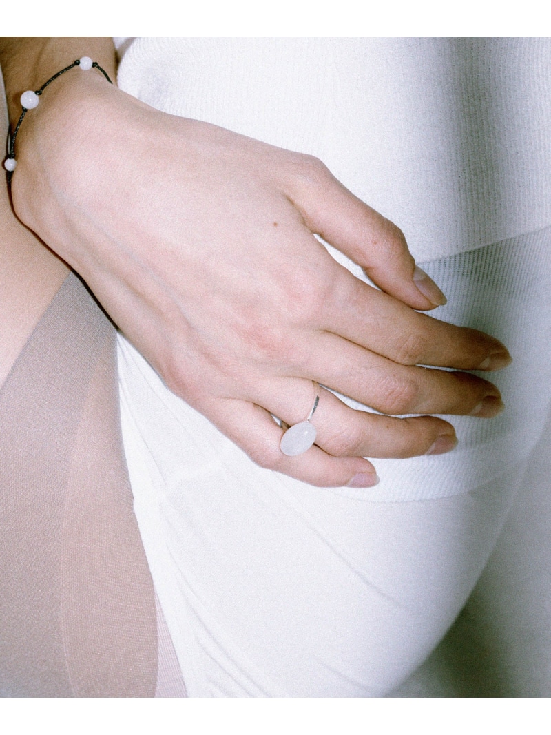 SMELLY so' oval white jade ring SMELLY スメリー アクセサリー・腕時計 リング・指輪 シルバー【送料無料】[ Fashion]