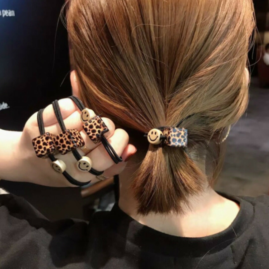 ⓝⓔⓦ【ミンクファー付きレオパード】ベビーヘアクリップ　キッズ　ヘアゴム 6624_1.jpg