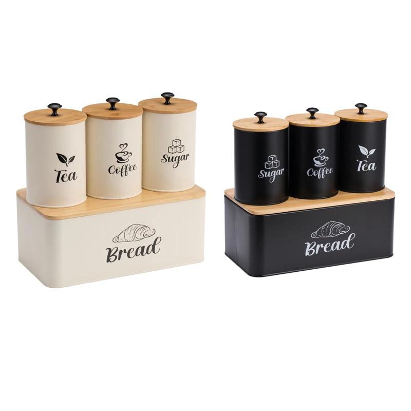 キッチンキャニスターセット キッチン食品保存容器 素朴な コーヒー紅茶砂糖保存 コーヒーショップ.家庭用.クッキー用