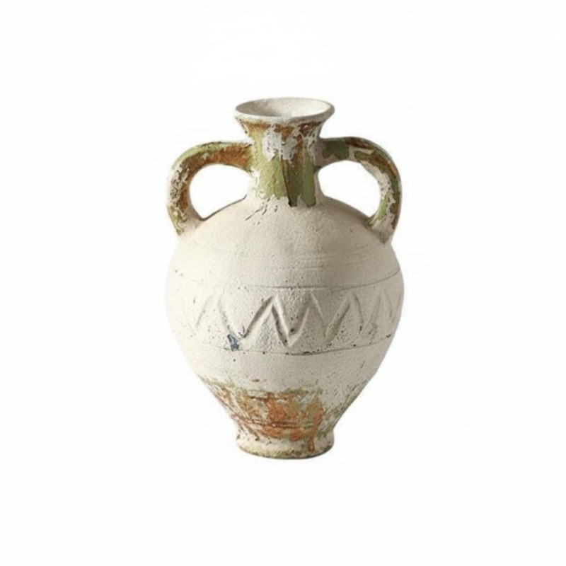 手作りの美しい花瓶.質感のある表面.ダブルハンドル.職人技の外観.テーブルトップ.リビングルーム.玄関用のホームデコレーション｜すまいる・きゃりあ