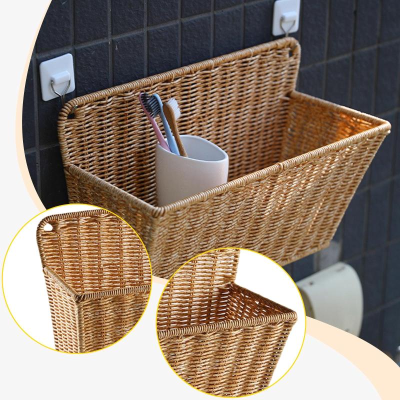 キッチン用収納バスケット.家庭用編み込みハンギングバスケット.