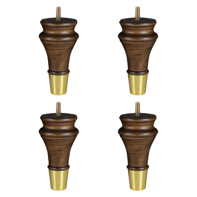 4ピース/個木製家具のためのベッドルーム用の古典的な交換用の脚