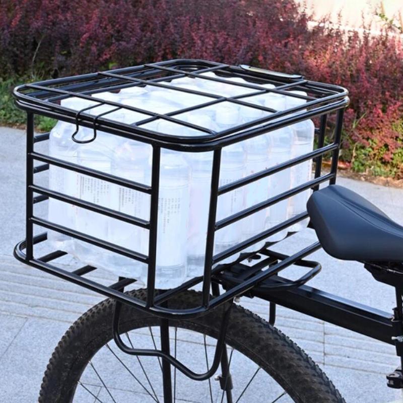 自転車リアバスケット 頑丈な自転車カーゴラック マウンテンバイク ライディング ハイキング用|すまいる・きゃりあ