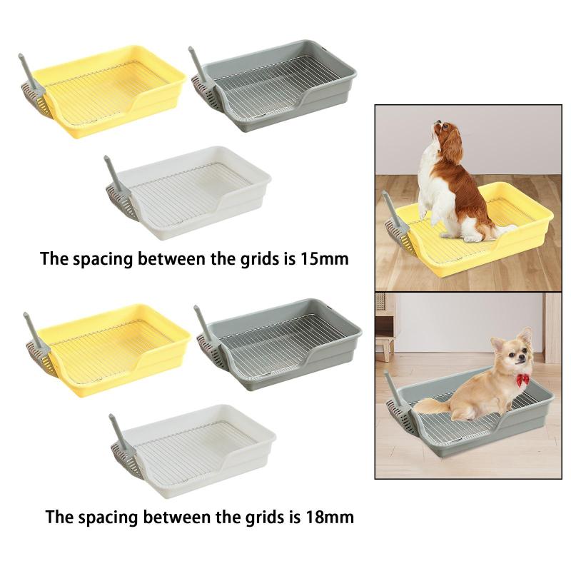 ステンレススチールメッシュトレーニングトイレトイレトレイ.犬トイレ.オープントップエントリー犬トイレパン.屋内犬トイレトレインパッド