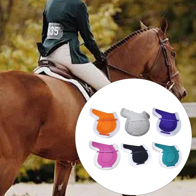 馬用サドルパッド ベアバックパッド 洗える実用的な乗り馬佩び物 デイリー演芸会馬サドル毛布