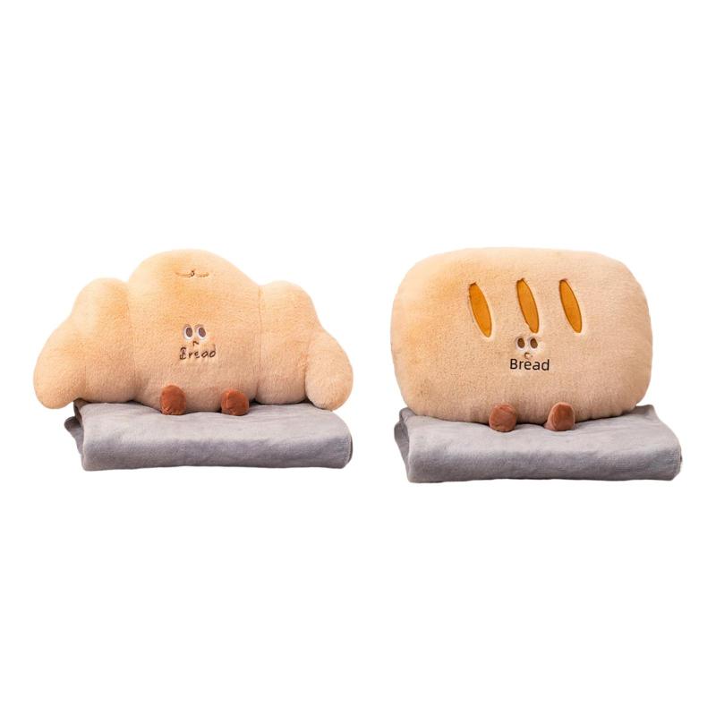 トラベルブランケット枕装飾的なかわいい眠っている人間工学に基づいたソファクッションぬいぐるみぬいぐるみ.ベッドルームソファベッドの家の装飾用