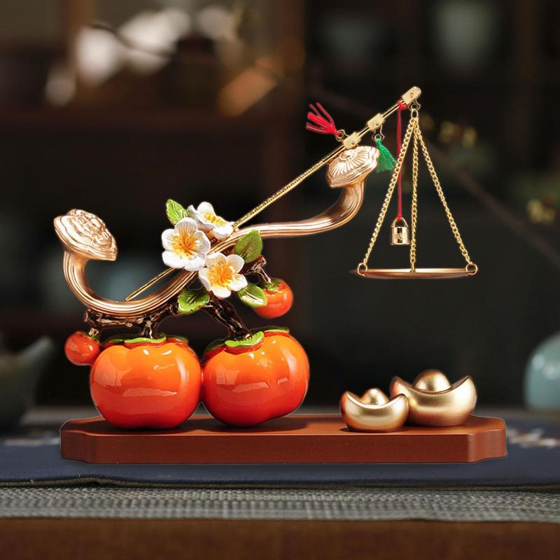 樹脂製の柿の像.ギフト.農家の風水の装飾品.