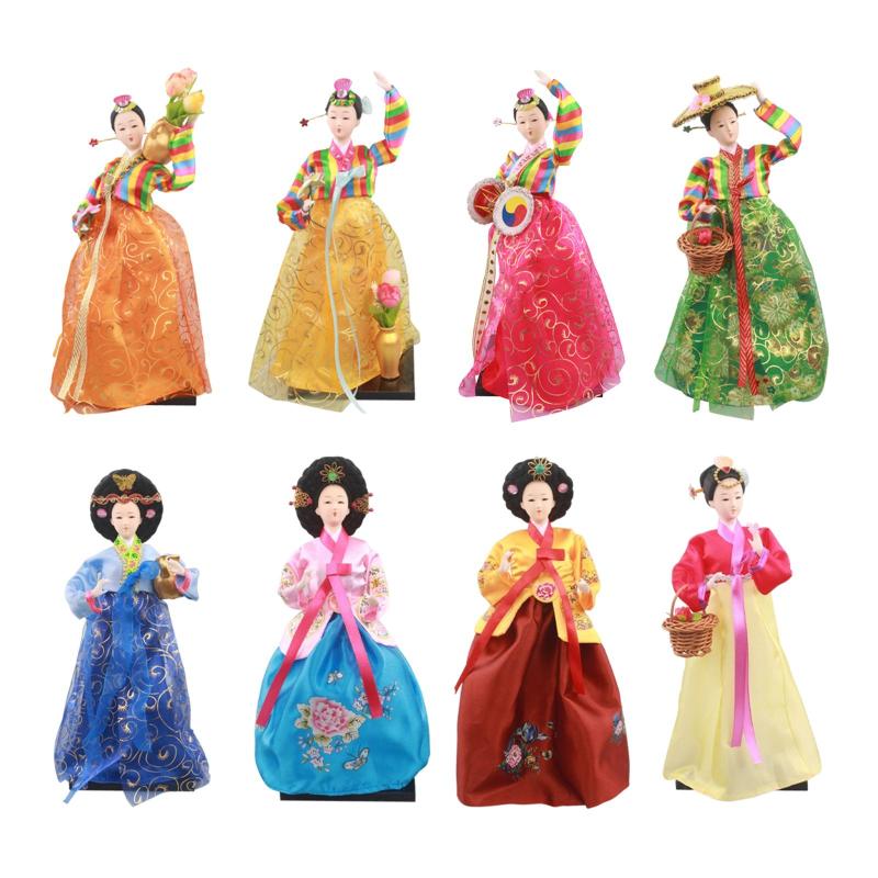 楽天市場】韓国民芸品 韓服人形〈花嫁＆花婿セット〉 伝統婚礼を