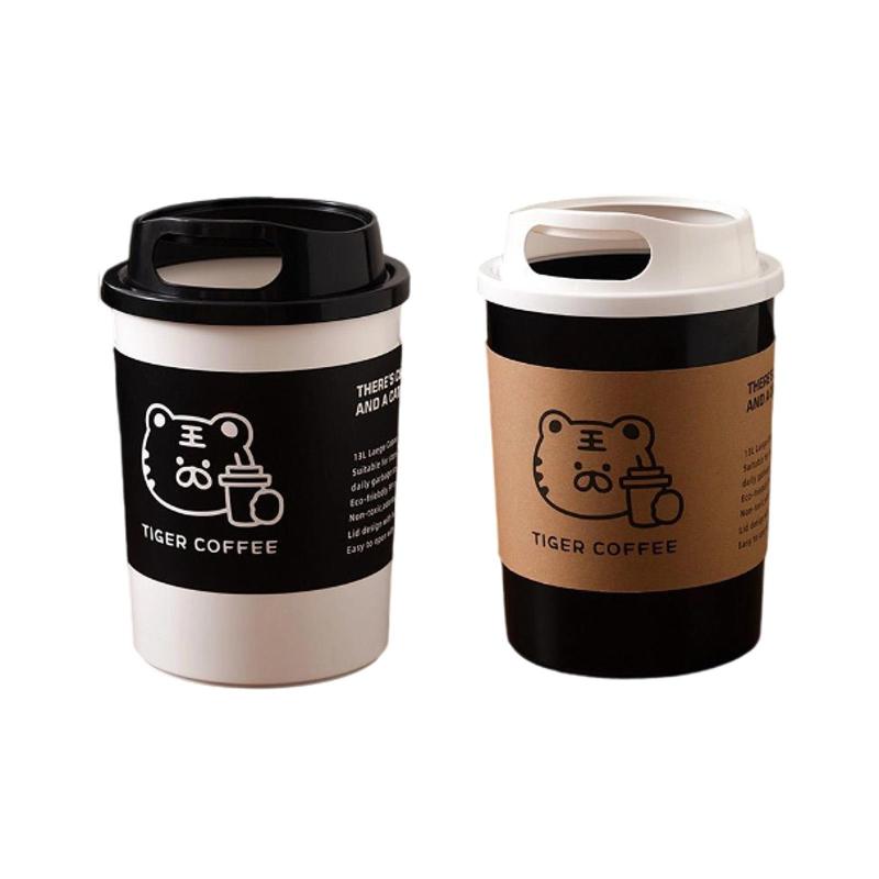 ゴミ箱 ごみ箱 コーヒーカップ型 蓋付き ダストボックス モダンデザイン 掃除簡単 スペース節約 インテリア装飾 リビングルーム オフィスに適用