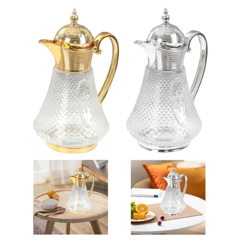 middle Eastern Glass Pitcher Glass Water Jug Elegant Coffee Carafe 18Lホーム用