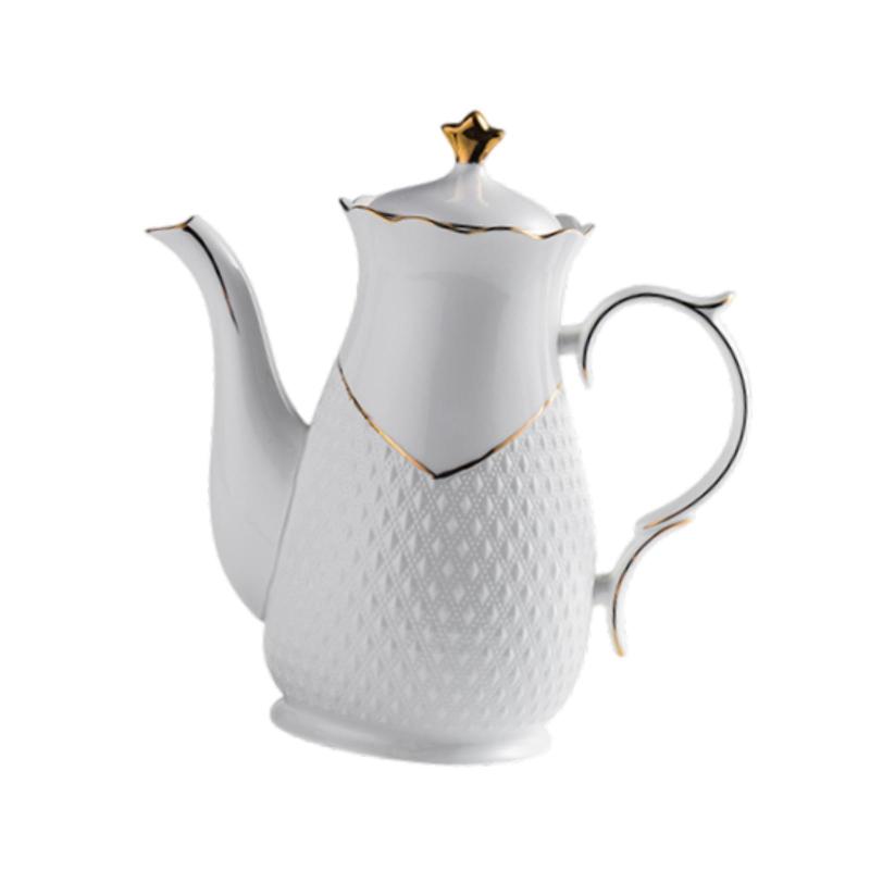 磁器コーヒーポットティーケトル1.6L装飾クリエイティブ多目的コーヒー