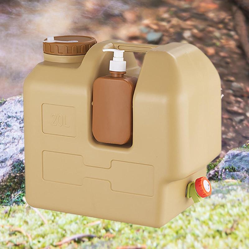 ハンドル付きのキャンプ用水容器.飲み物の容器 - ピクニックのための水 - キャリア - ハンドヘビー