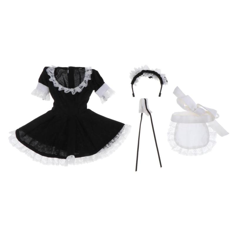 1/4 BJDプリンセスドールアクセサリー用の素敵なメイド服の使用人服