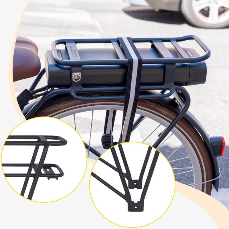Eバイクリアラック(バッテリーホルダーアクセサリー付き)頑丈な鉄製構造|すまいる・きゃりあ