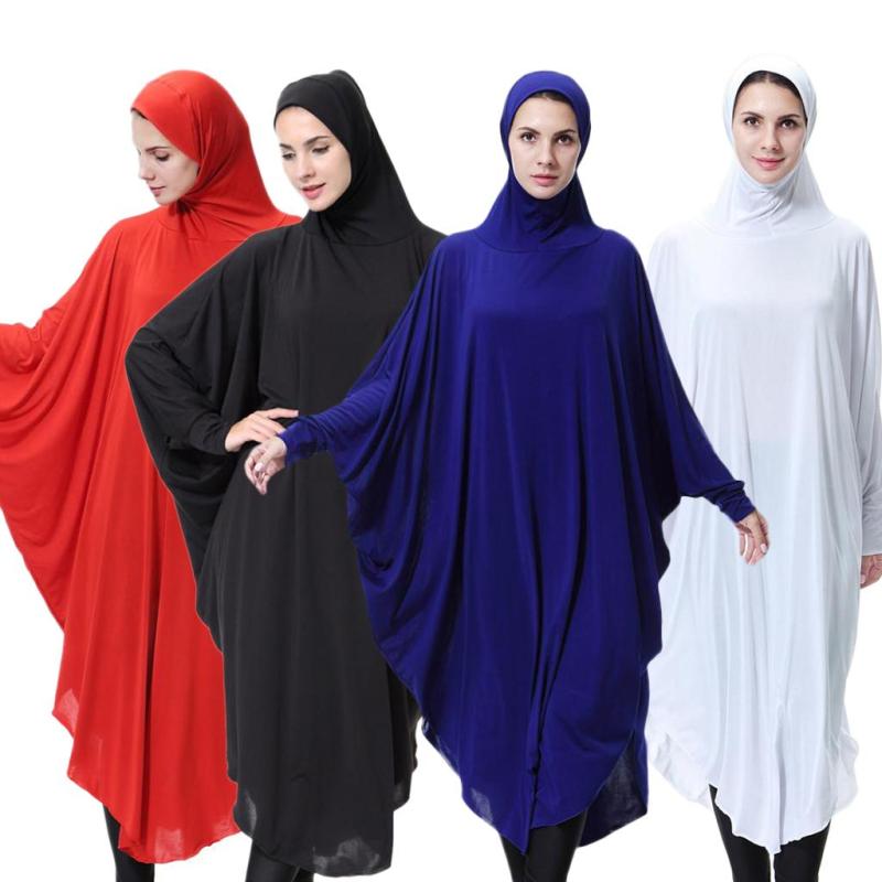 イスラム教徒の女性のフルの長さアバヤ長いオーバーヘッドヒジャーブ祈りカフタンローブ