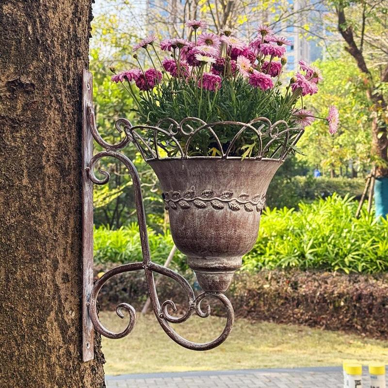 飾りつけ鉢 ガーデンフラワーバスケット プランター 作物手工芸品 生まれ落ちる日差し上げ物