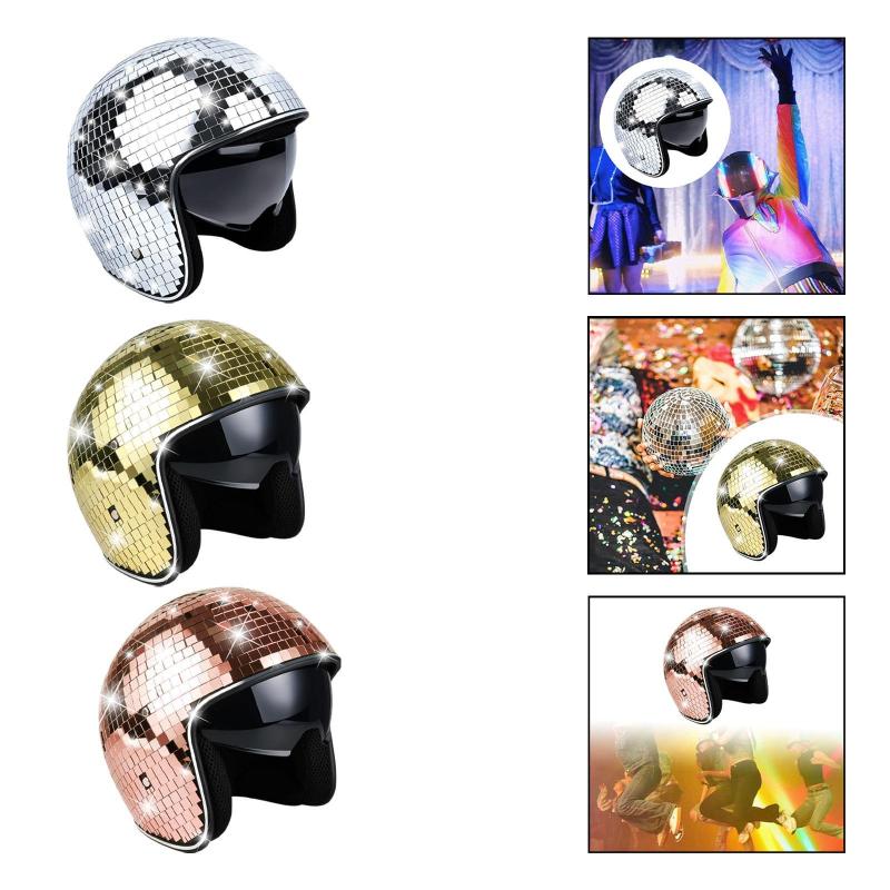 カーニバルのためのディスコボールヘルメット輝くユニークなパーティーハットギフトテーマパーティーダンス