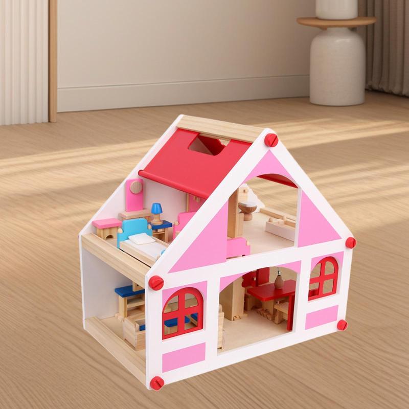 木製お人形さん住み家 プレイハウス ごっこ命のせんたく 4歳以上以上 ちびっ子向け差し上げ物