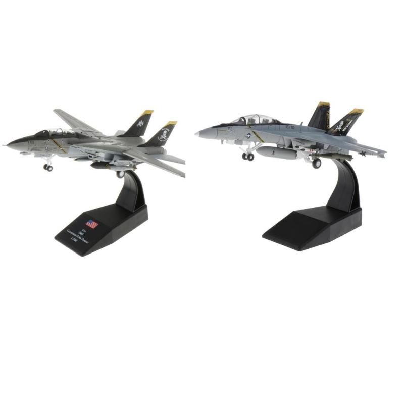 2x 1:100スケールF-14飛行機&スーデルルームオーナメントギフト