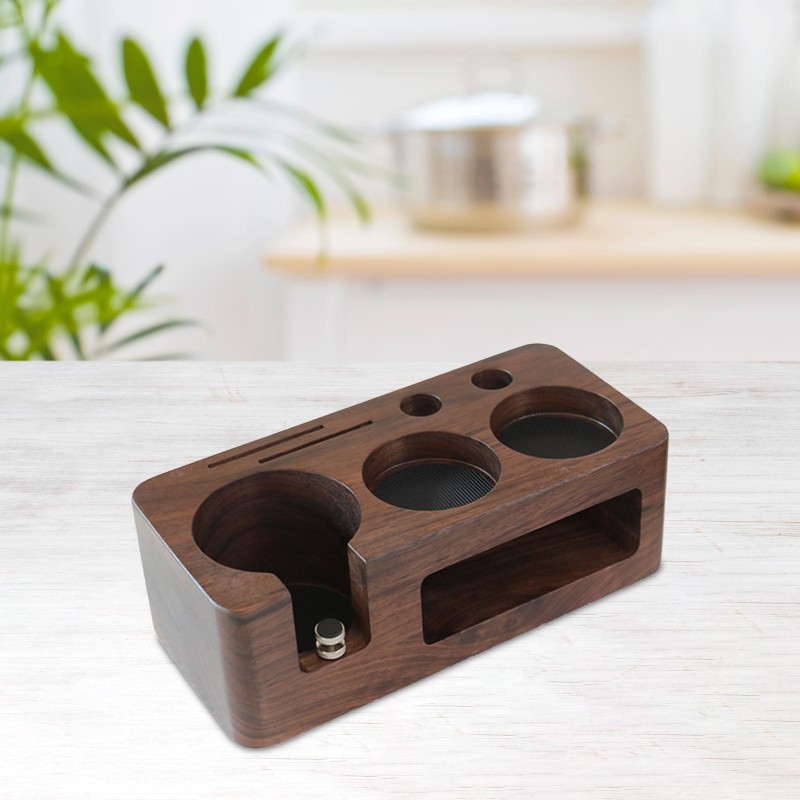 コーヒータンパーホルダー木製コーヒータンパーステーションベースエスプレッソカフェバー用51ミリメートル53ミリメートル｜すまいる・きゃりあ